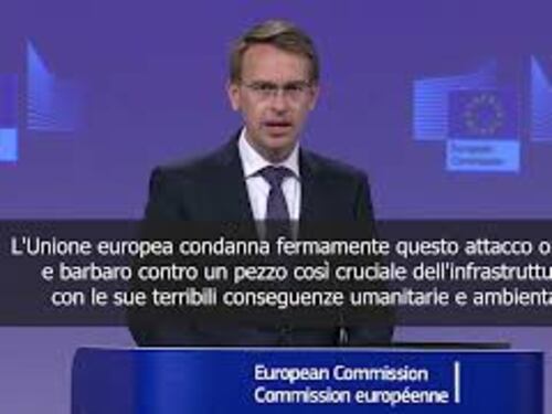 Commissione Ue: Distruzione diga Kakhovka attacco orribile e barbaro