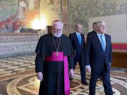 Consultazioni tra Italia e Santa Sede, Tajani incontra il mons. Gallagher