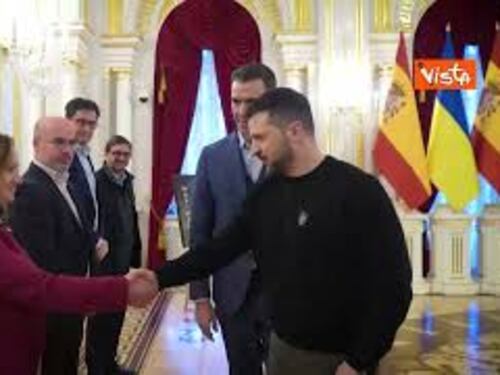 Zelensky riceve a Kiev il Presidente della Spagna Pedro Sánchez