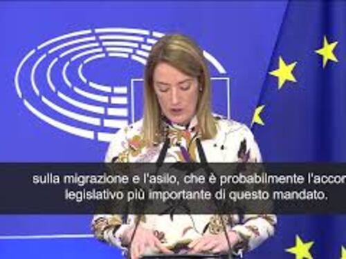 Metsola: "Accordo Patto su migrazione e asilo è il più importante del mandato"