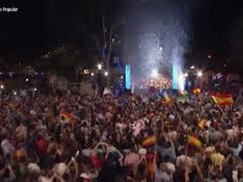 Elezioni in Spagna, i festeggiamenti del Partito Popolare