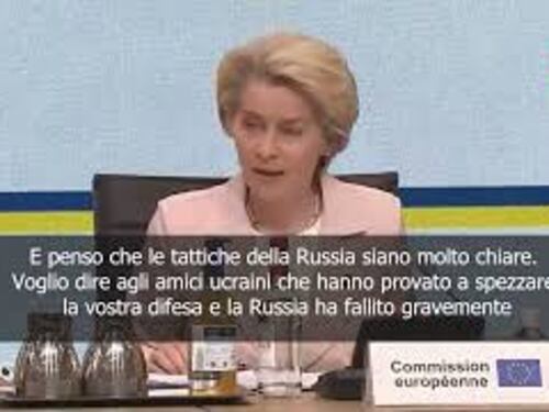Von der Leyen: "Russia attacca infrastrutture civili per paralizzare Ucraina"