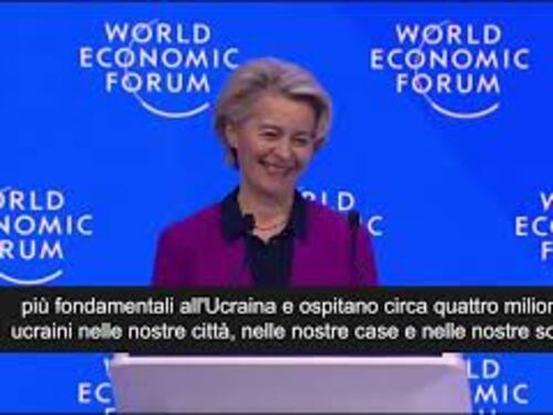 Von der Leyen a Davos: "Nessuna impunità per i crimini russi in Ucraina"