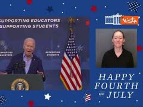 Joe Biden alla National Education Association: "Buon 4 luglio"