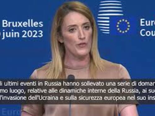 Metsola: Putin è più debole e Ucraina reagisce efficacemente