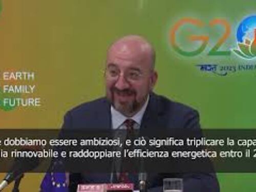 Michel: G20 forum giusto per portare avanti transizione verde