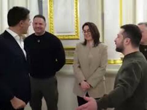 Zelensky incontra a Kiev il Primo Ministro dei Paesi Bassi Mark Rutte