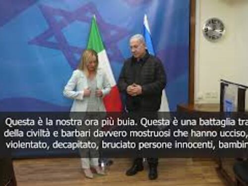 Netanyahu incontra Meloni: E' una battaglia tra civiltà e barbari