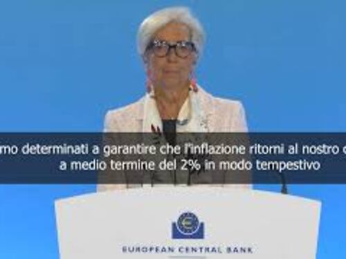 SOTTOTITOLI Lagarde: Bce alza i tassi dello 0,25%