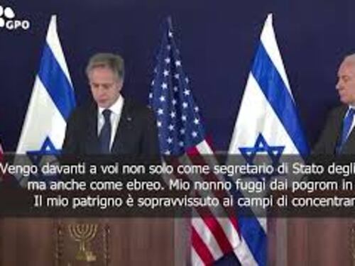 SOTTOTITOLI Blinken in Israele: Qui anche come ebreo, capisco strazio che portano massacri di Hamas