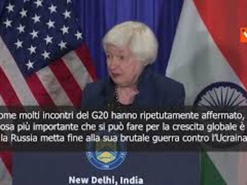 G20 India, Yellen: "Guerra Russia in Ucraina pesa su economia"