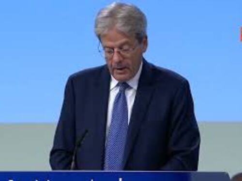 Gentiloni: Previsioni crescita nell'Ue riviste al ribasso per quest'anno e il prossimo