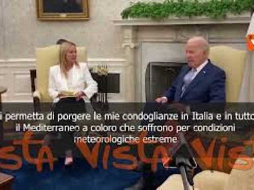 Biden a Meloni: Vicinanza per condizioni meteorologiche estreme in Italia e Mediterraneo