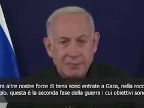 SOTTOTITOLI Netanyahu: Nostro esercito a Gaza per distruggere Hamas