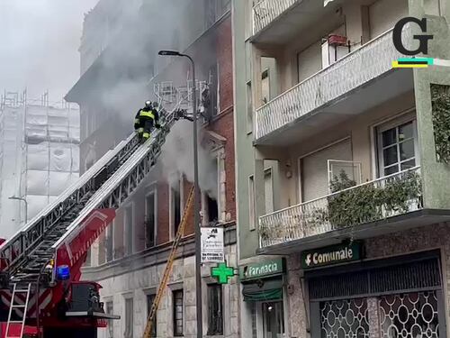 L'intervento dei Vigili del Fuoco a Milano