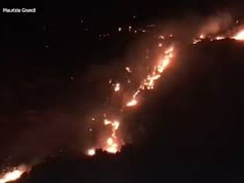 Incendi in Sicilia, i video da Mondello