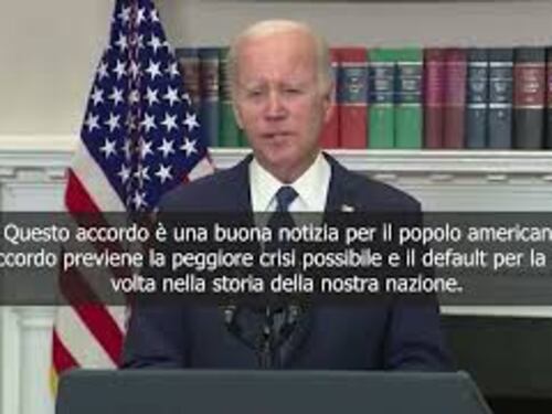 Biden: Accordo su tetto del debito salva milioni di posti di lavoro