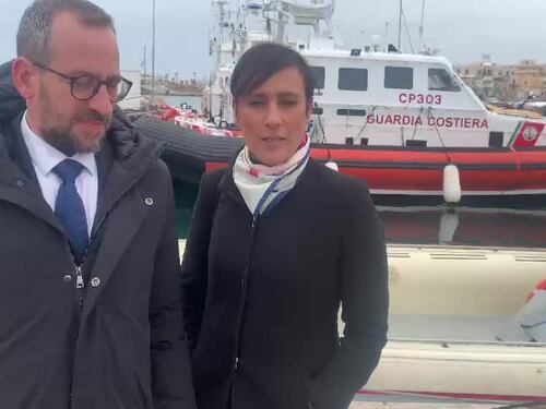 Sara Kelany e Francesco Filini a Lampedusa