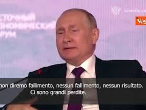 SOTTOTITOLI Putin: Da Ucraina nessun risultato nella controffensiva