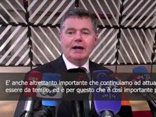 SOTTOTITOLI Il presidente dell'Eurogruppo Donohoe: Importante andare avanti con ratifica del Mes