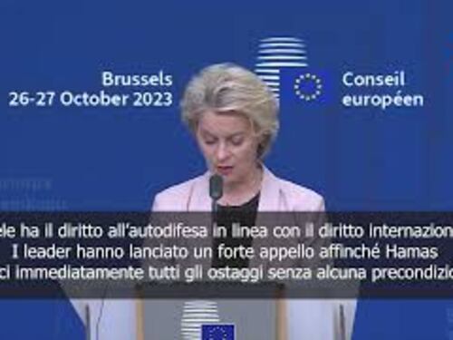 Von der Leyen: Aiuti umanitari giungano a Gaza senza ostacoli
