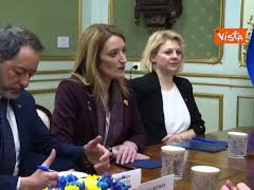 Zelensky riceve la presidente del Parlamento europeo Metsola