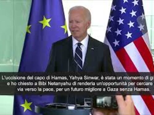 Biden: "Morte Sinwar omento di giustizia e opportunità per ricerca pace"