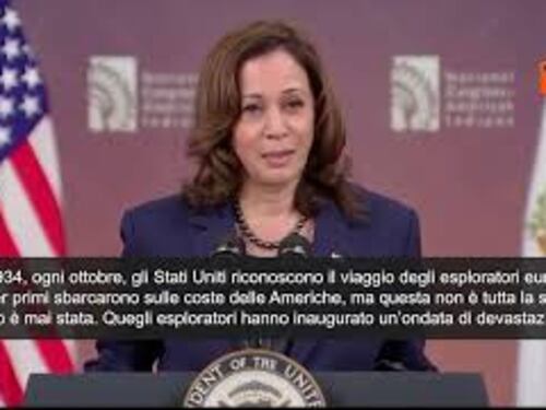 Columbus Day, Kamala Harris nel 2021: "Da esploratori europei devastazione e malattie"