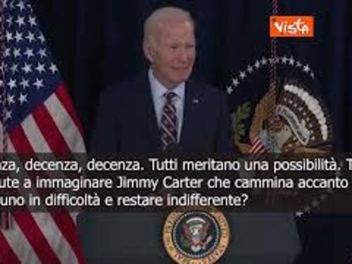Biden ricorda l'ex Presidente Jimmy Carter: Per lui tutti meritavano un'opportunità SOTTOTITOLI