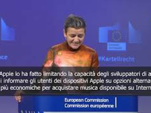 Commissione Ue: 1.8 miliardi di multa a Apple per la musica streaming