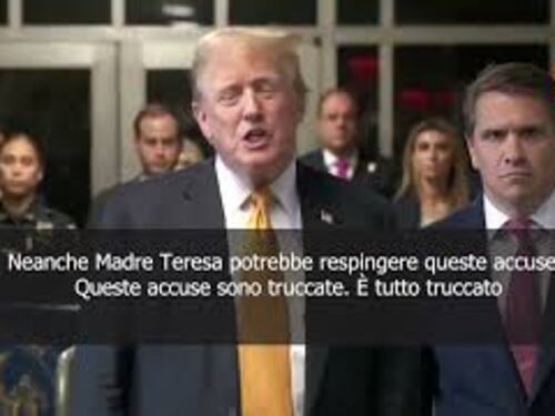 Trump: "Processo truccato, neanche Madre Teresa potrebbe difendersi"