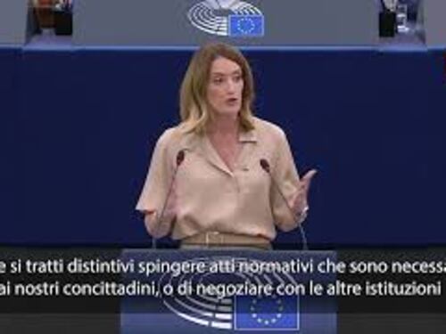 Metsola: "Davanti a noi sfide imprevedibili per Ue, serve leadership forte"