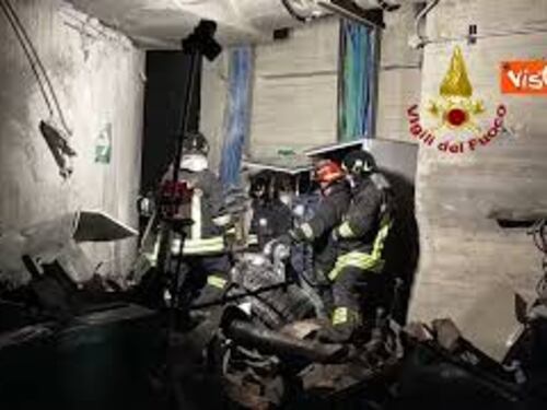 Esplosione Suviana, le operazioni di soccorso dei Vigili del Fuoco