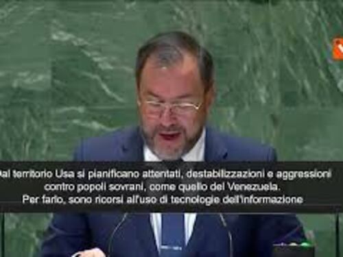 Ministro Esteri Venezuela all'Onu: Usa pianificano azioni terroristiche contro popoli sovrani