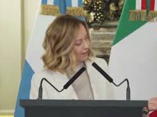 Meloni: Tra me e Milei c'è condivisione politica di difesa dell'identità occidentale