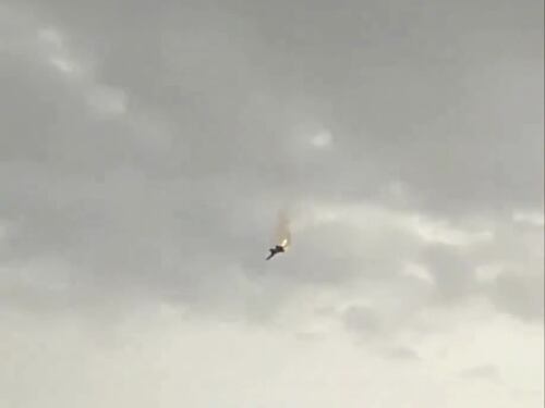 Il caccia Su-35 russo abbattuto sopra i cieli di Sebastopoli