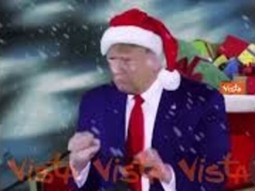 Trump fa la Trump dance sulla slitta e porta i regali, il videomontaggio social del Presidente Usa