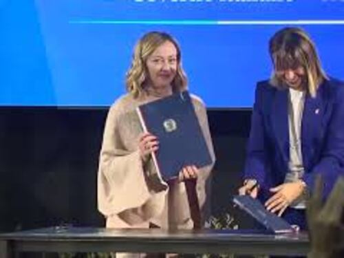 Meloni e Tesei firmano accordi coesione Governo-Umbria