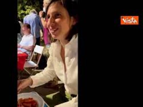 Schlein alla "pastasciuttata" antifascista dell'Anpi al Trullo, a Roma