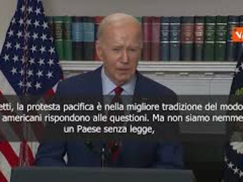 Proteste in Università Usa, Biden: Tuteliamo quelle pacifiche, non quelle violente