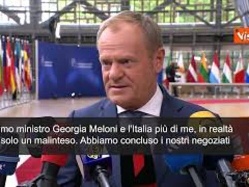 Tusk: "Non c'è Europa senza Italia, non c'è decisione senza Meloni"