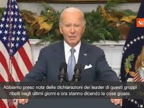 Biden: "Vigileremo sui leader ribelli siriani, anch'essi hanno violato diritti umani"