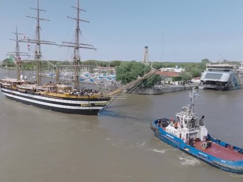 Prima tappa del tour mondiale dell'Amerigo Vespucci