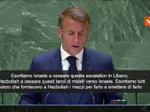 Macron all'Onu: "Israele ed Hezbollah cessino escalation" - SOTTOTITOLI