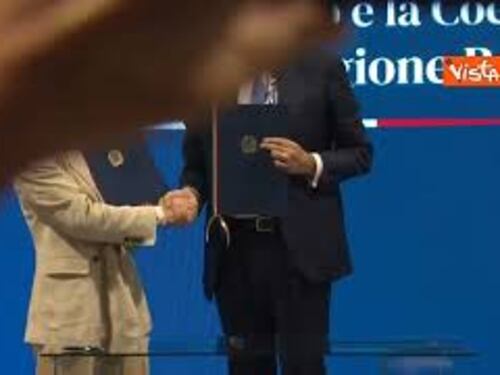 Meloni firma accordo sviluppo e coesione con il Presidente della Basilicata Bardi