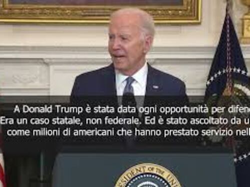 Verdetto Trump, Biden: Nessuno è al di sopra della legge