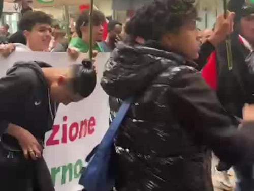 Il corteo pro-Palestina a Udine