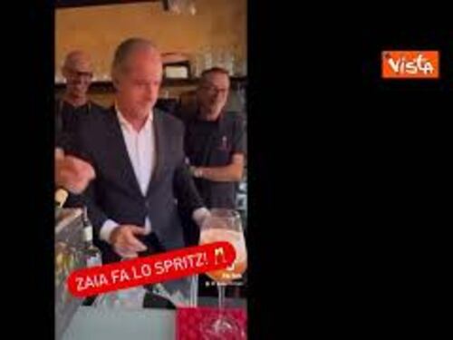 Zaia prepara uno spritz, ecco il video postato sui social