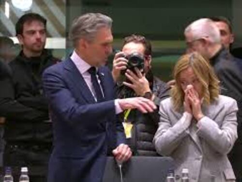 Meloni raffreddata al Consiglio europeo a Bruxelles