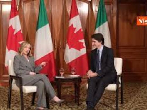 G7, Meloni a Trudeau: "Molto da condividere, in Puglia assaggio delle tradizioni italiane"